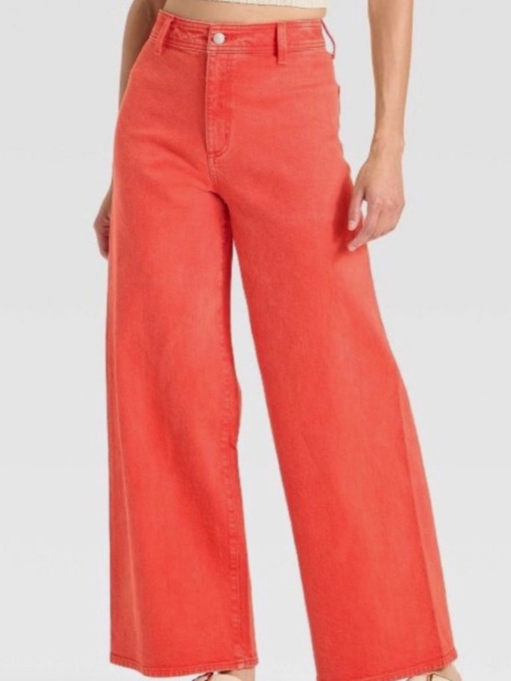 Universal Thread Wide Leg Denim Jeans Women’s Red Size 4 Regular